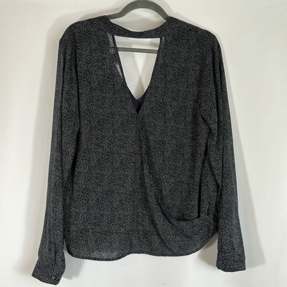 Gentle Fawn Navy Blue Open Back Polkadot Blouse - Picture 9 of 11